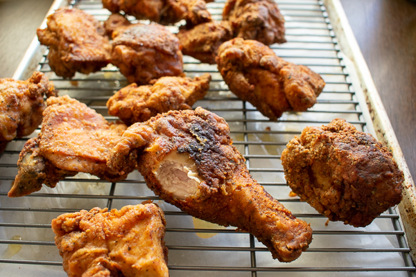 KFC-fried-chicken-on-rack