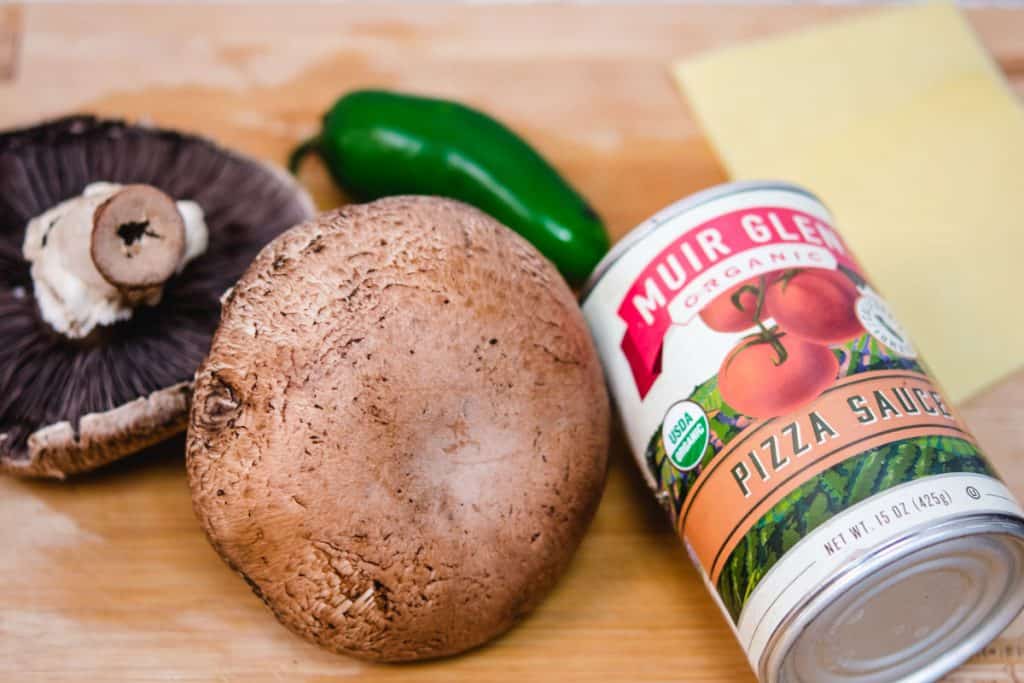 ingredients for portabella mushroom pizza